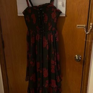 Torrid- NWOT black dress with red flowers